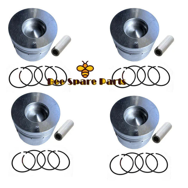 New 4 Sets Diesel engine piston 6204-31-2190 C6204312190 E2190 C6205312190 6205-31-2190 for excavator engine 4D95 B3.3-商业/工业-BeeSpareParts