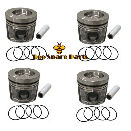 New 4 Sets STD Piston Kit With Ring 04284390 Fit For Deutz Engine TCD2012 101MM-BeeSpareParts