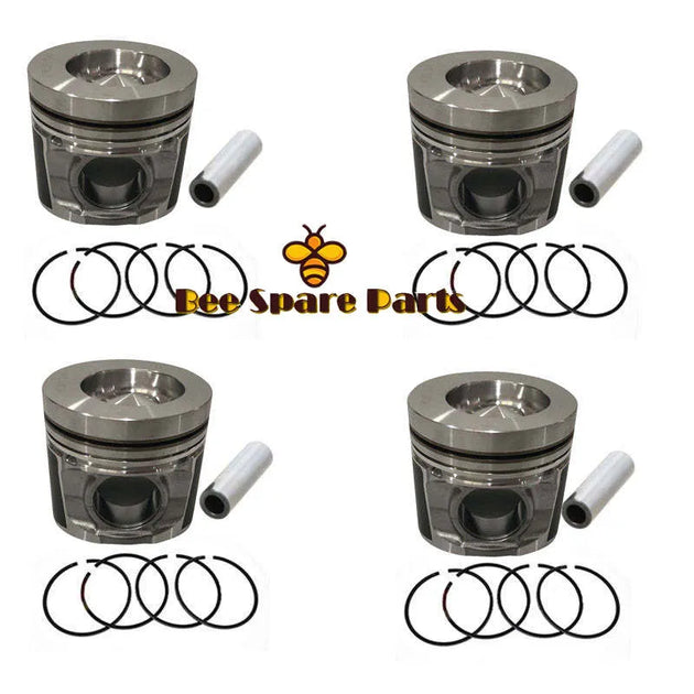 New 4 Sets STD Piston Kit With Ring 04284390 Fit For Deutz Engine TCD2012 101MM-BeeSpareParts