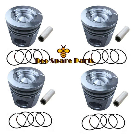 New 4 Sets STD Piston Kit With Ring 5255975 Fit For Cummins ISC QSC8.3 Engine 114MM-商业/工业-BeeSpareParts