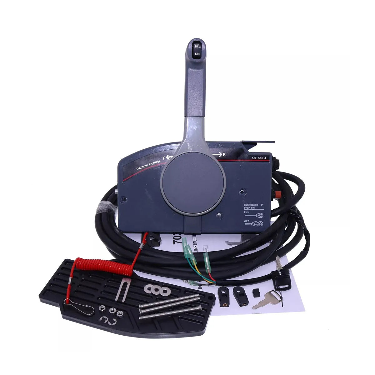 PUSH Throttle Remote Control Box 703 for Yamaha Outboard Side Mount 10 Pin Cable-BeeSpareParts