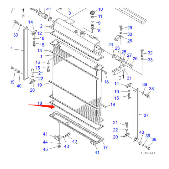 Radiator Core 195-03-00700 195-03-00600 Fits Komatsu D375A