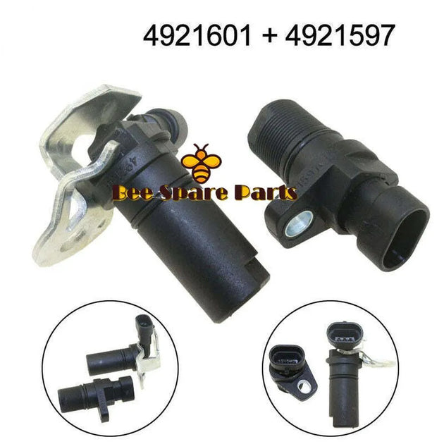 Set of 2 Camshaft Crankshaft Position Sensor For Cummins Dodge 4921597 4921601-Sensor-BeeSpareParts
