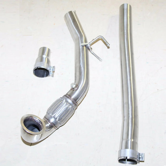 Stainless Steel Automotive Modification Exhaust Pipe Suitable for Volkswagen for Golf R 2015-2016 MK7 2.0T V With 3 Inches-BeeSpareParts
