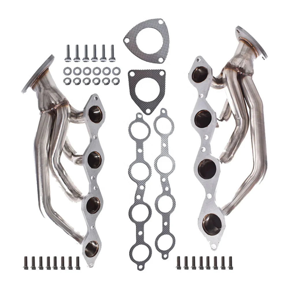 Stainless Steel Material Automotive Exhaust Manifold Suitable for Chevrolet Silverado Sierra Tahoe 4.8L 5.3L V8 Exhaust Manifold-BeeSpareParts