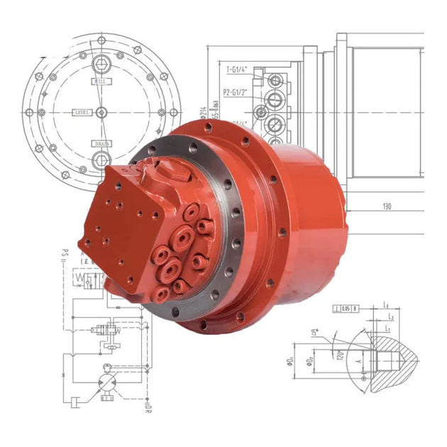 TM04A Final Drive Travel Motor Assy For Mini Excavators B37 EX35 PC35 E303.5 IHI35J-BeeSpareParts