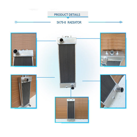 Fits Kobelco SK75-8 excavator engine water radiator