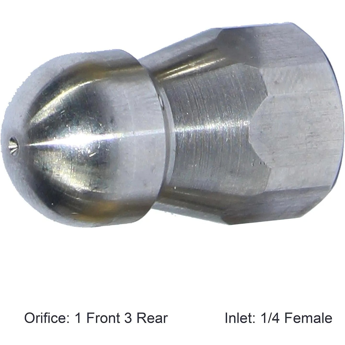 XZT 4000psi Sewer Drain Nozzle,Rotating Button Nose,Pressure Washer Sewer Drain Hose Nozzle (S13-1/4)-BeeSpareParts