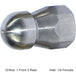 XZT 4000psi Sewer Drain Nozzle,Rotating Button Nose,Pressure Washer Sewer Drain Hose Nozzle (S13-1/4)-BeeSpareParts