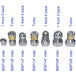 XZT-7Pack 4000psi Sewer Jetter Nozzle Kit,Rotating Button Nose,Pressure Washer Drain Jetter Hose Nozzle-BeeSpareParts