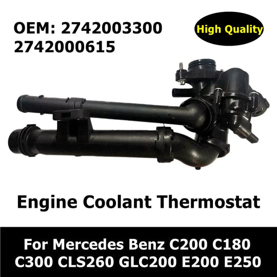 A2742000615 A2742003300 2742003300 2742000615 Engine Coolant Thermostat For Mercedes Benz C200 C180 C300 CLS260 GLC200 E200 E250-BeeSpareParts