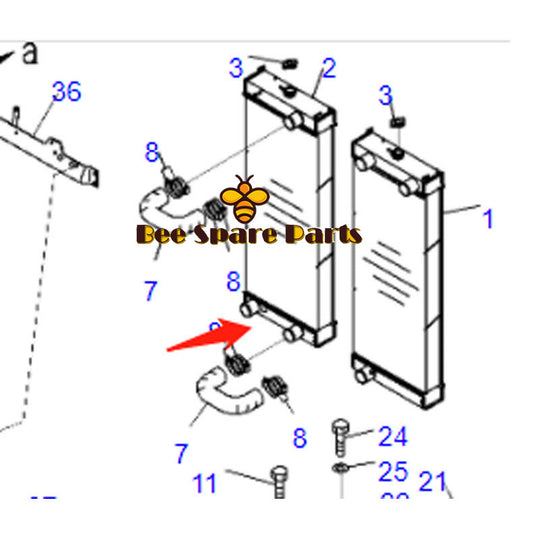 Fits Komatsu WA480-6 WA450-6 WA470-6 Radiator 421-03-44190