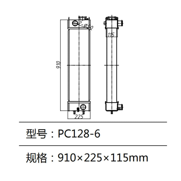 Aluminum Radiators PC128-6 Excavator Radiator For Komatsu-BeeSpareParts