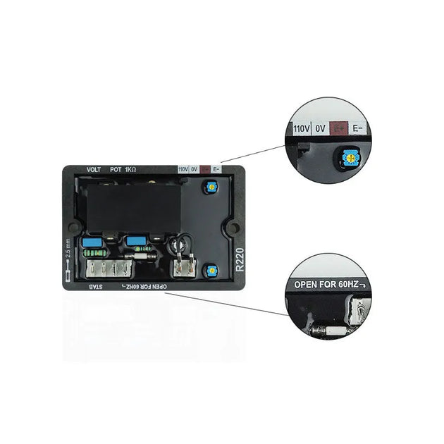 Automatic Voltage Regulator AVR Leroy Somer R220 10000-47219 for Perkins 1103 1104 FG Wilson-Replacement Aftermarket Parts