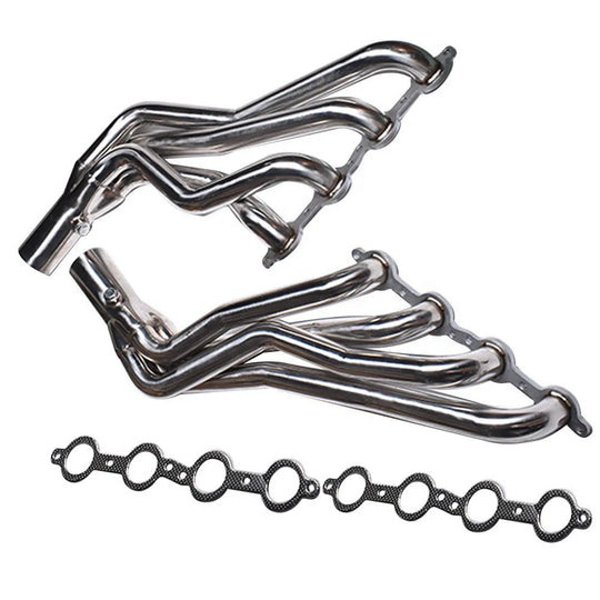 Automotive Exhaust Manifold Conversion and Exchange Suitable for Chevrolet C10LS Truck LS1 LS2 LS3 LS6 3/4" 4.8L 5.3L 5.7L 6.0L-Replacement Aftermarket Parts