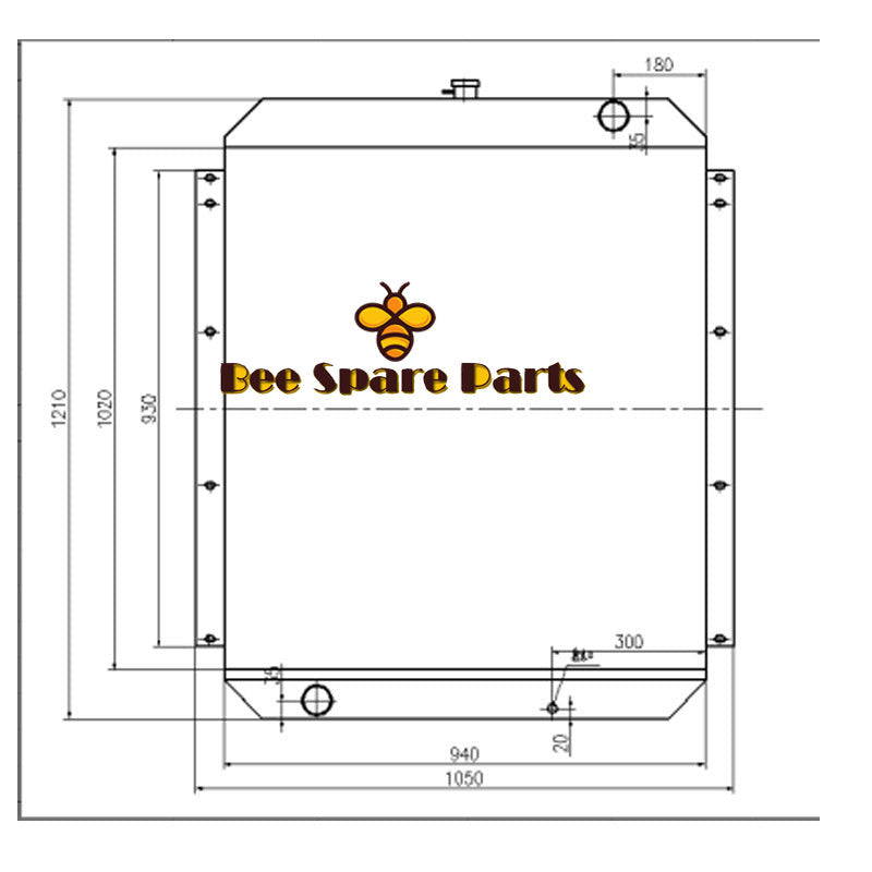 For Kato Excavator HD2045 Water Tank Radiator ASS'Y