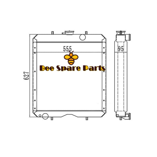 PC56 PC56-7 Radiator For Komatsu Excavator