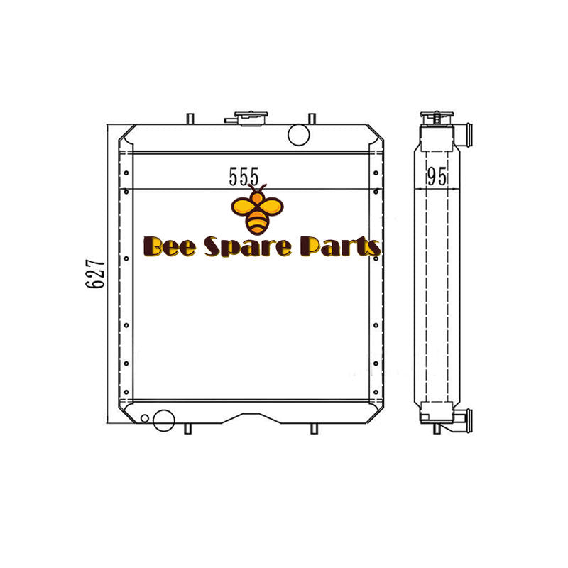 PC56 PC56-7 Radiator For Komatsu Excavator