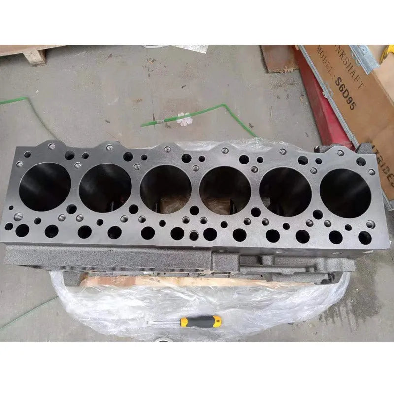 Bare Cylinder Block 6209-21-1200 for Komatsu Engine 6D95 Excavator PC200 PC210 PC220 PC250-BeeSpareParts