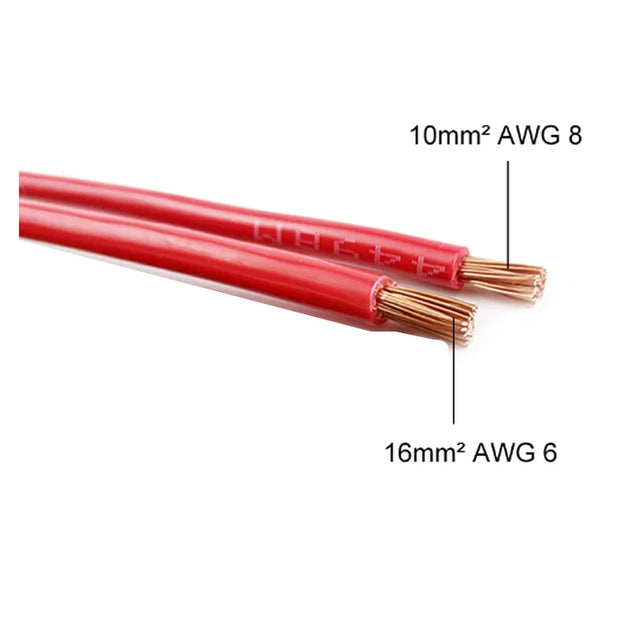 Battery Inverter Cable Set with Terminals 8/6AWG Stranded Copper Cord Solar Power Connection Wire with Lug-BeeSpareParts