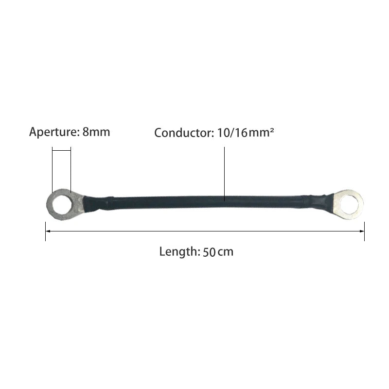 Battery Inverter Cable Set with Terminals 8/6AWG Stranded Copper Cord Solar Power Connection Wire with Lug-BeeSpareParts