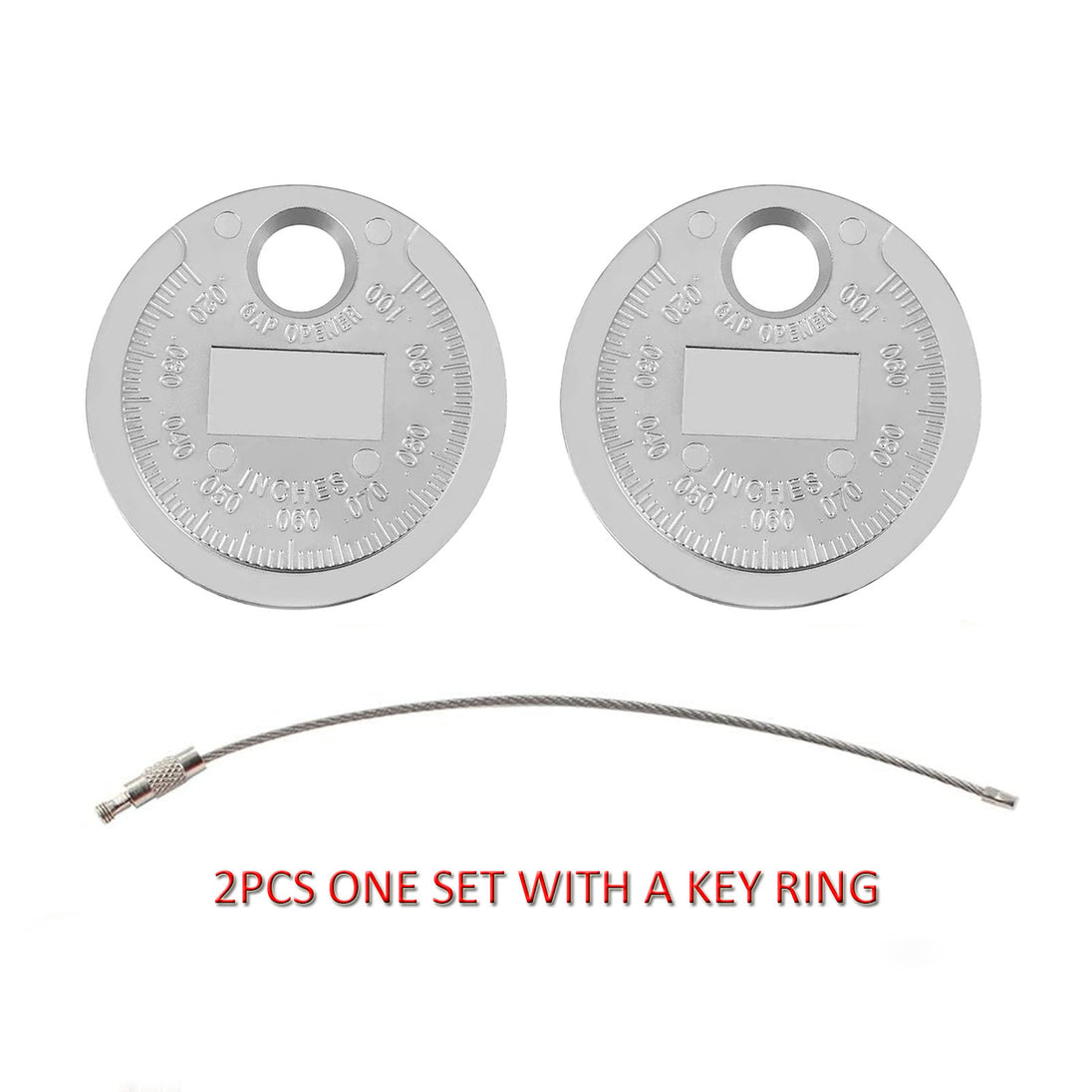 2 Pack Automobile And Motorcycle Spark Plug Gap Adjustment Tool 0.6-2.4mm Coin Type Spark Plug Gauge