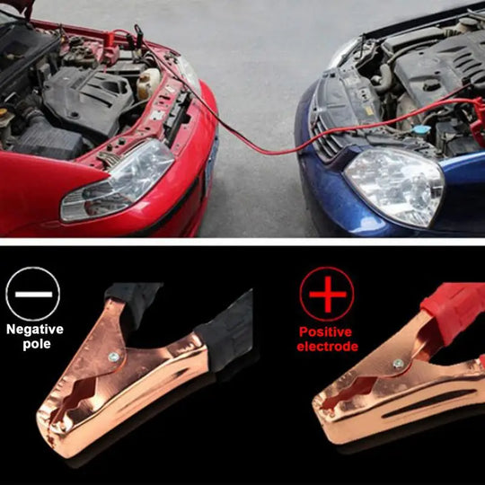 Black/Red 500A Battery Clip Car Leads Booster Cable 4 Meters PVC Thicken Battery Jump Start Leads Cable Accessories For Cars-BeeSpareParts