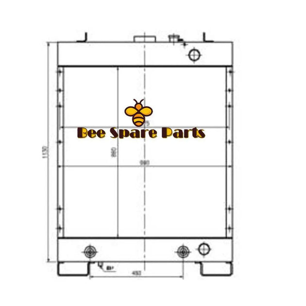 Buy 14X-03-11312 Water Tank Radiator Core For Komatsu D65EX-12 D65EX-15 D85E-SS-2-BeeSpareParts