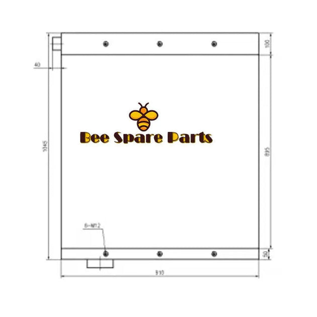 Buy 198-03-15113 Oil Cooler Core Ass'y For Komatsu D455A-1 D455-1 BULLDOZERS-BeeSpareParts