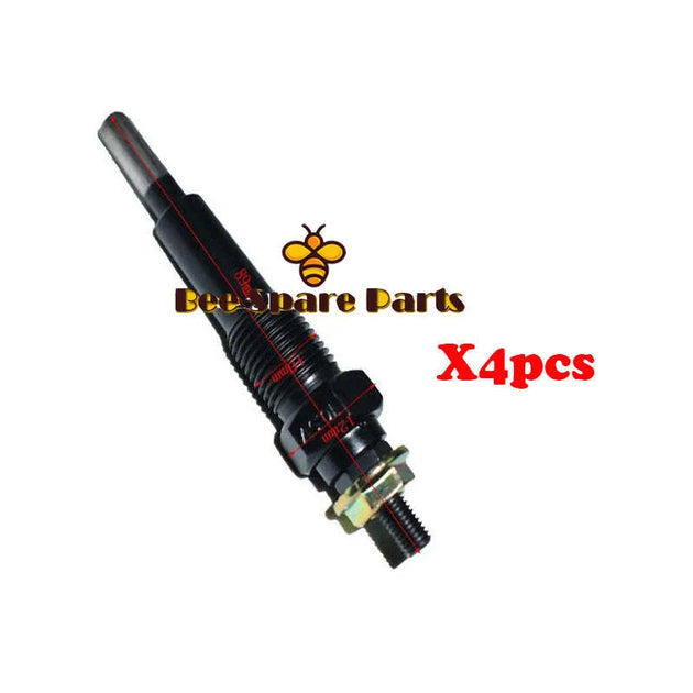 Buy 4PCS Glow Plug 9-82511978-0 for Isuzu C240 C190 C201 C221 4BA1 D500 4FA1 C240PKG C240PKJ 9825119780-Replacement Aftermarket Parts