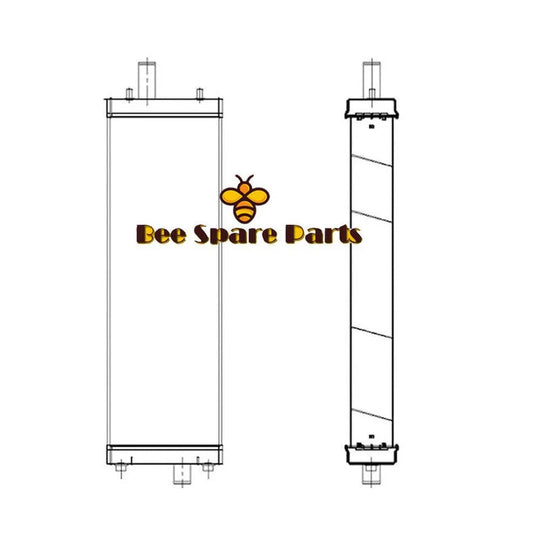 Buy For Komatsu Bulldozer D85EX-15E0 D85EX-15R D85PX-15E0 D85PX-15R Water Tank Radiator Ass'y 154-03-75913-BeeSpareParts
