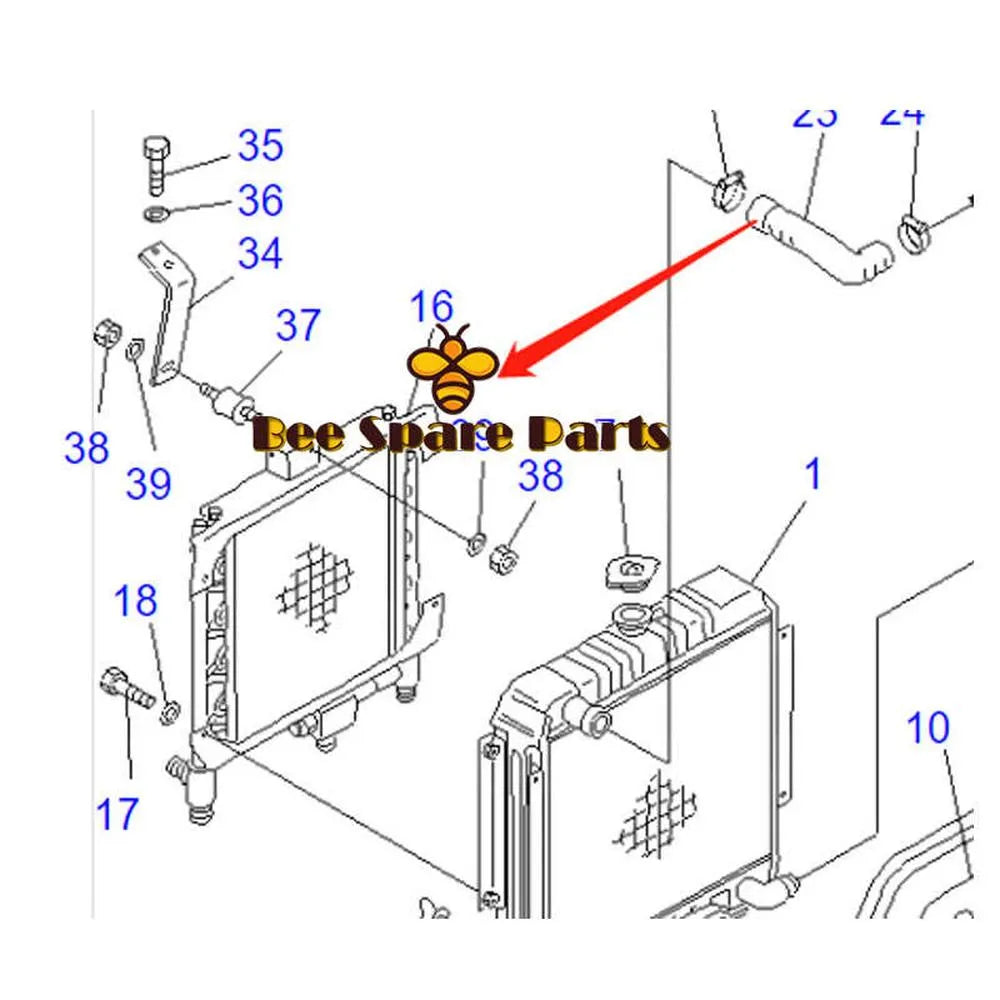 Buy Oil Cooler 20U-03-21112 20U-03-21114 20U-03-21111 for Komatsu Excavator PC50UD-2 PC50UUM-2 PC50UU-2 PC50UG-2-BeeSpareParts