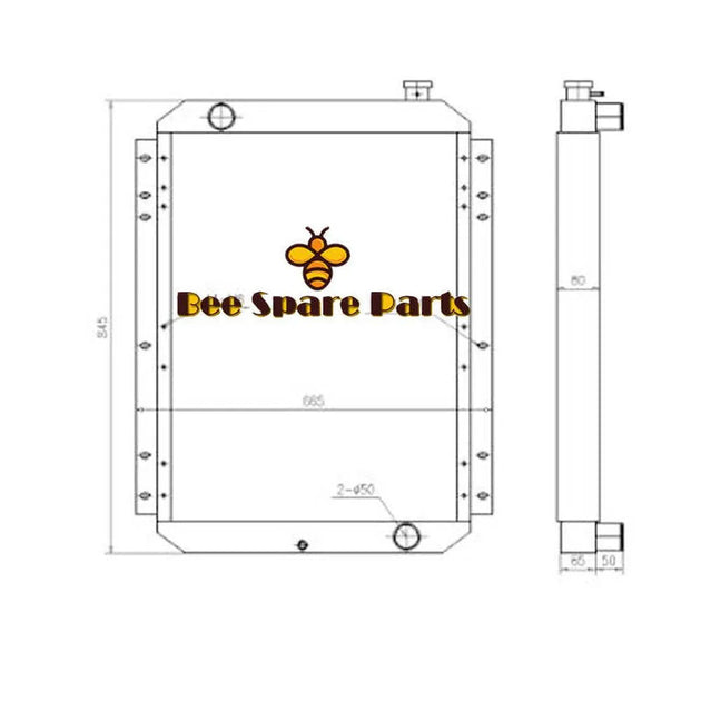 Buy Water Radiator 4274494 4285626 for Hitachi Excavator EX100-2 EX120-2-Replacement Aftermarket Parts