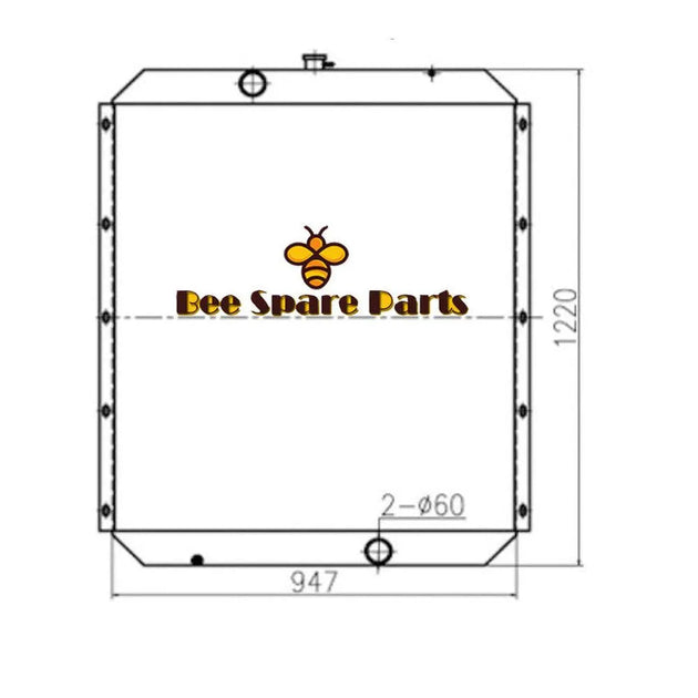 Buy Water Tank Radiator 208-03-61350 208-03-61850 for Komatsu Excavator PC450-6 PC400-6-BeeSpareParts