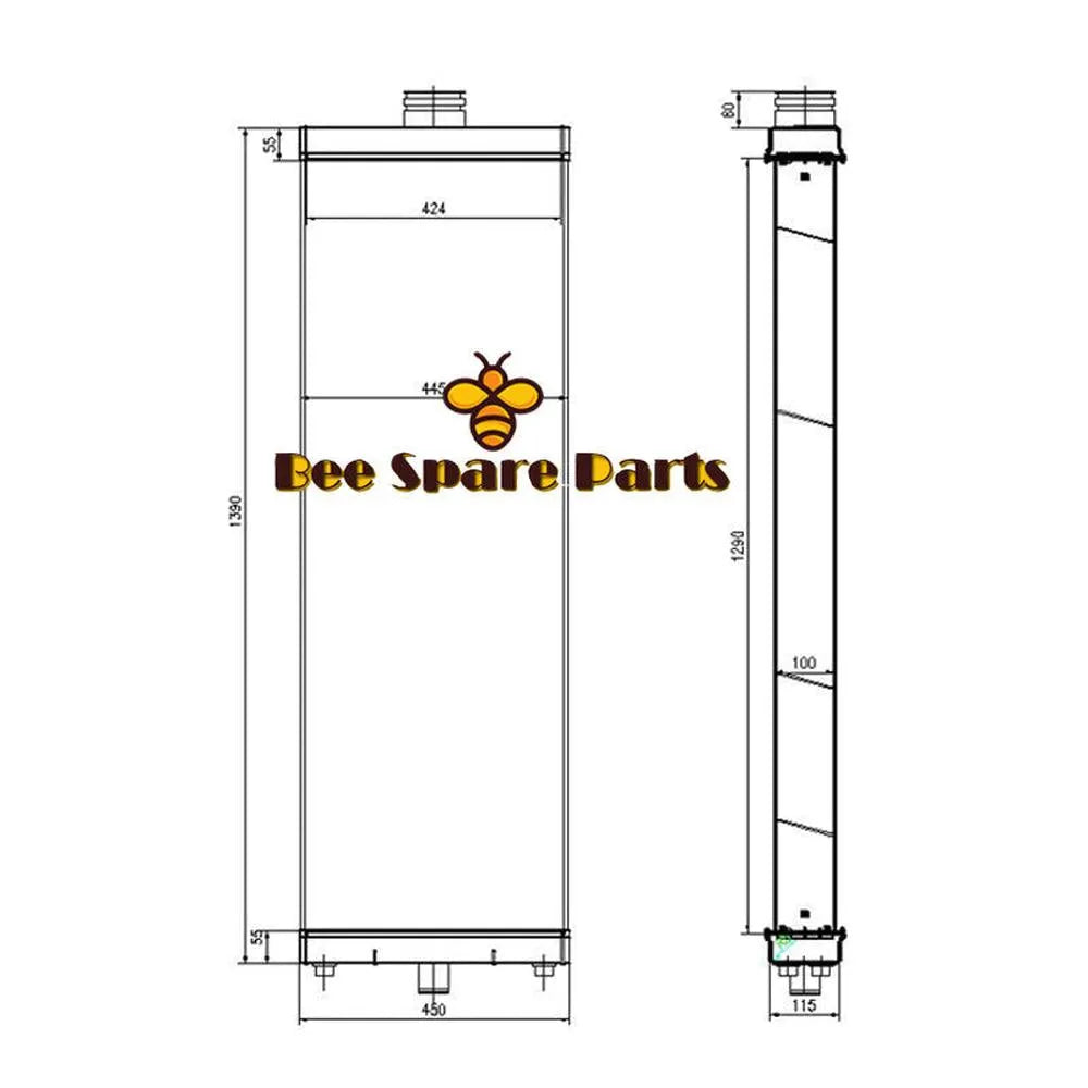 Buy Water Tank Radiator 4682423 for Hitachi Excavator EX1200-6-Replacement Aftermarket Parts