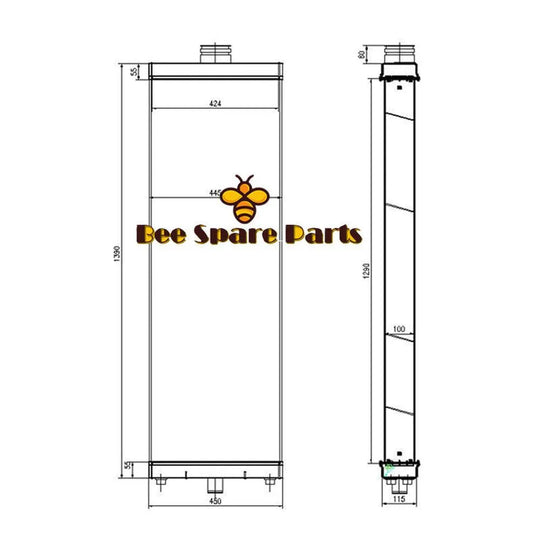 Buy Water Tank Radiator 4682423 for Hitachi Excavator EX1200-6-Replacement Aftermarket Parts