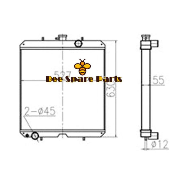 Buy Water Tank Radiator ASS'Y 21W-03-41110 for Komatsu Excavator PC78MR-6 PC78US-6 PC78UU-6-BeeSpareParts