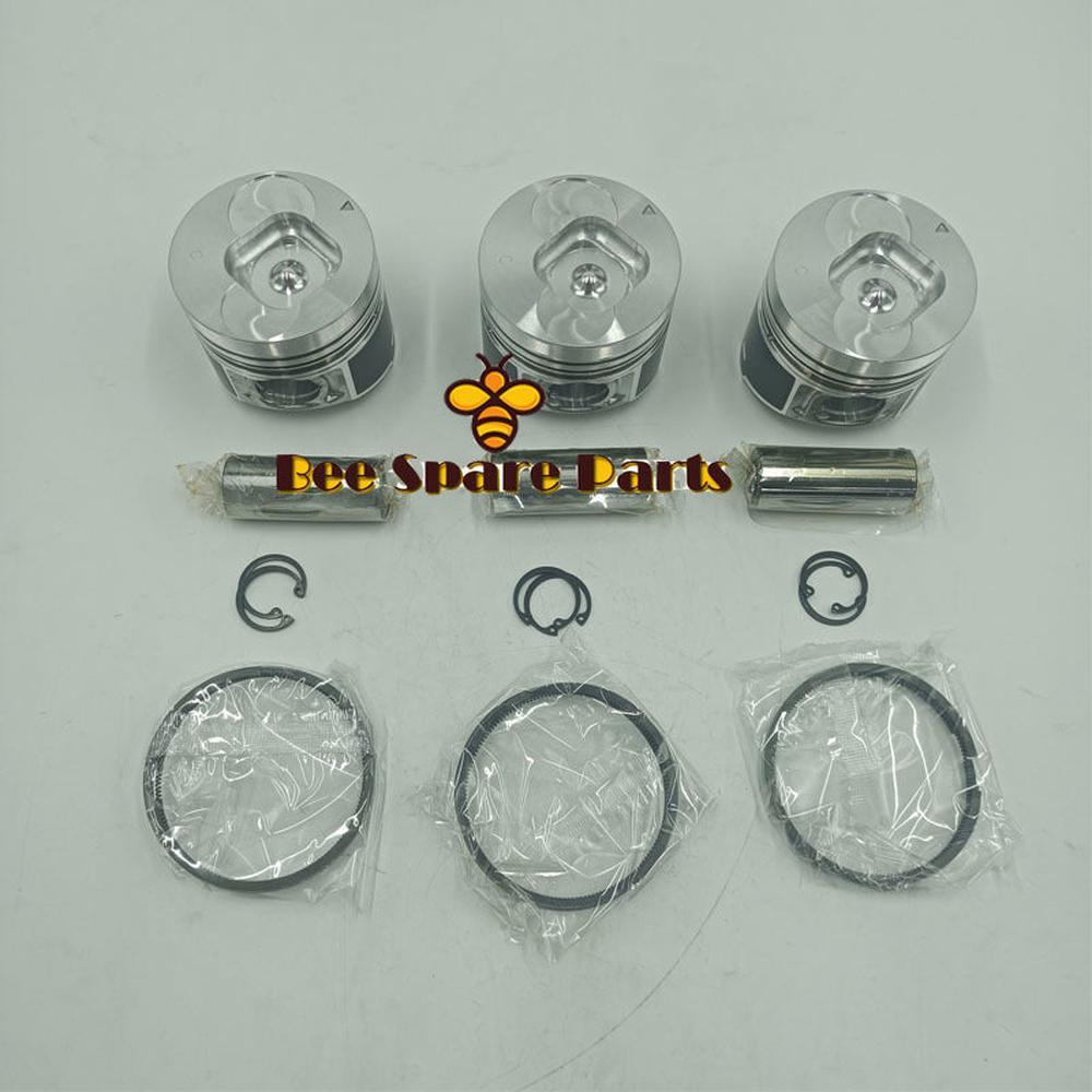 New 3 Sets STD Piston Kit With Ring 8-97176-891-0 Fit For Isuzu 3KC2 Engine 74MM-Replacement Aftermarket Parts