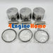 New 3 Sets STD Piston Kit With Ring 119623-22080 Fit For Yanmar 3TNE74 Engine 74MM-Replacement Aftermarket Parts