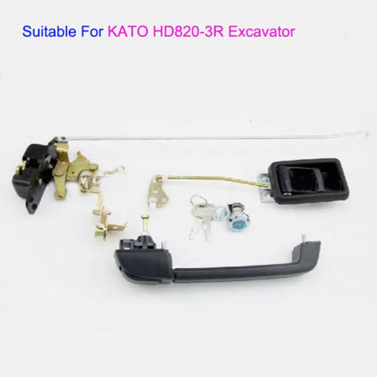 Cab Door Lock Assembly Fit For Kato HD820-3R Excavator-Replacement Aftermarket Parts