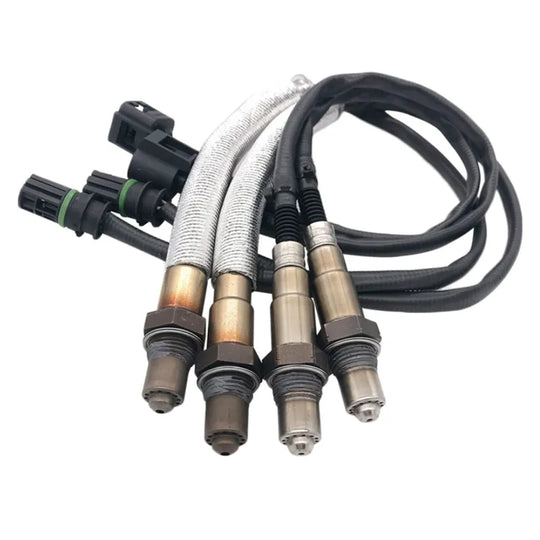 Car Accessories For BMW 1 3 5 7 Series X1 E60 E61 E81 4Pcs Up+Downstream Lambda Probe Oxygen O2 Sensor 11787576673 11787569968-BeeSpareParts
