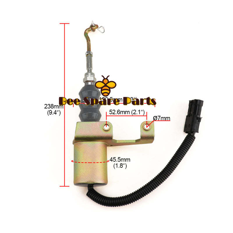 Fuel Shutoff Solenoid Valve 3932017 SA-3742-12 for Deutz Bosch RSV Solenoid Coil