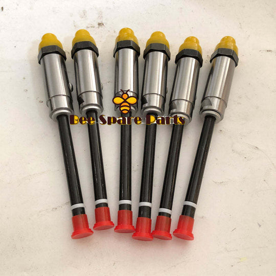 Set Of 6 4W7018 Fuel Injectors Pencil Nozzle Fits Cat Caterpillar 3406B 4W-7018