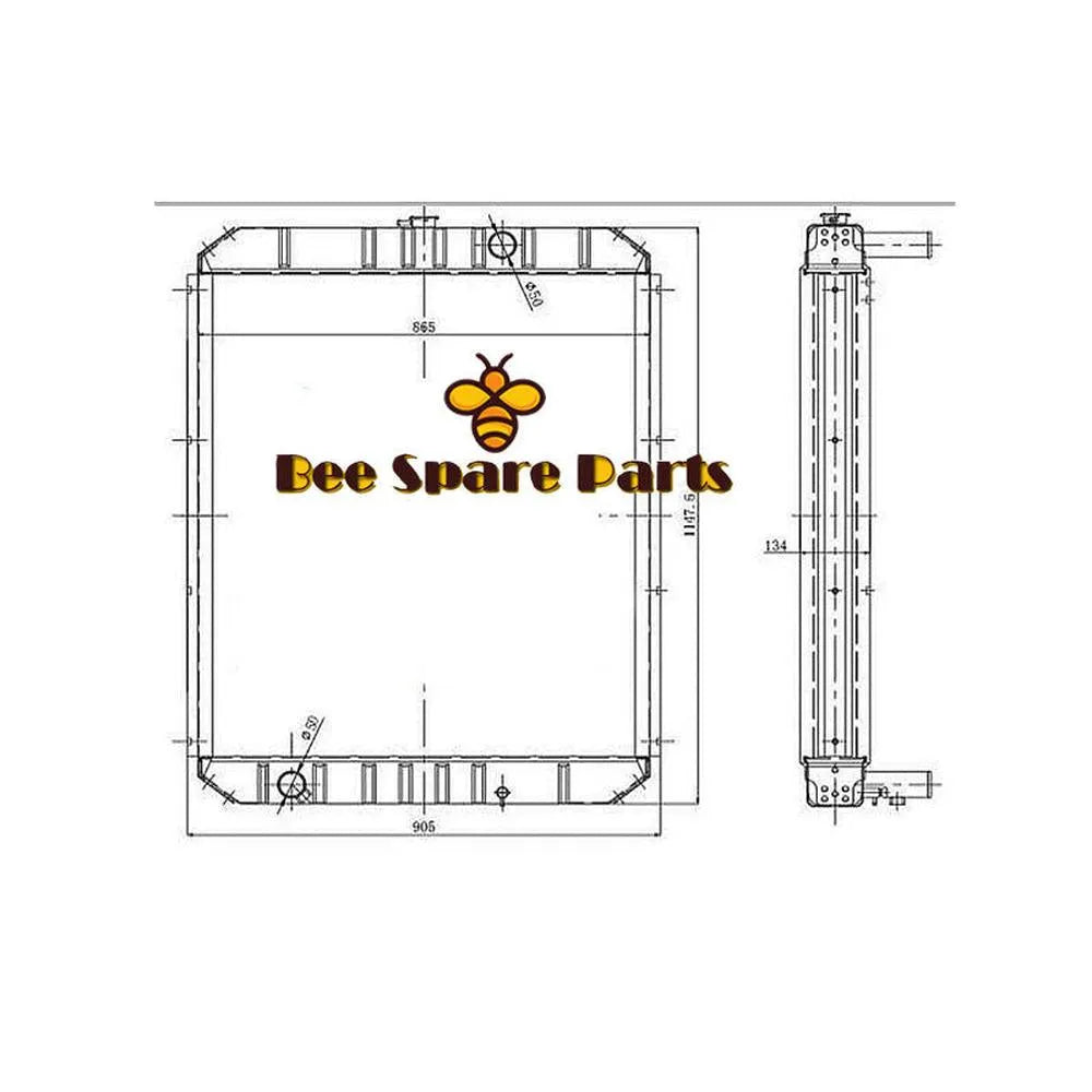 DH300-5 Excavator Radiator Water Tank for Doosan Daewoo Excavator 13C0000-1 13E41000-BeeSpareParts