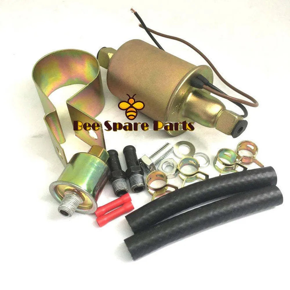 E8012S Electric Fuel Pump 12V Low Pressure Inline Transfer Diesel Fuel Pump 5-9 PSI for Carburetor Engine E8012S FD0002 P60430, EP12S-BeeSpareParts