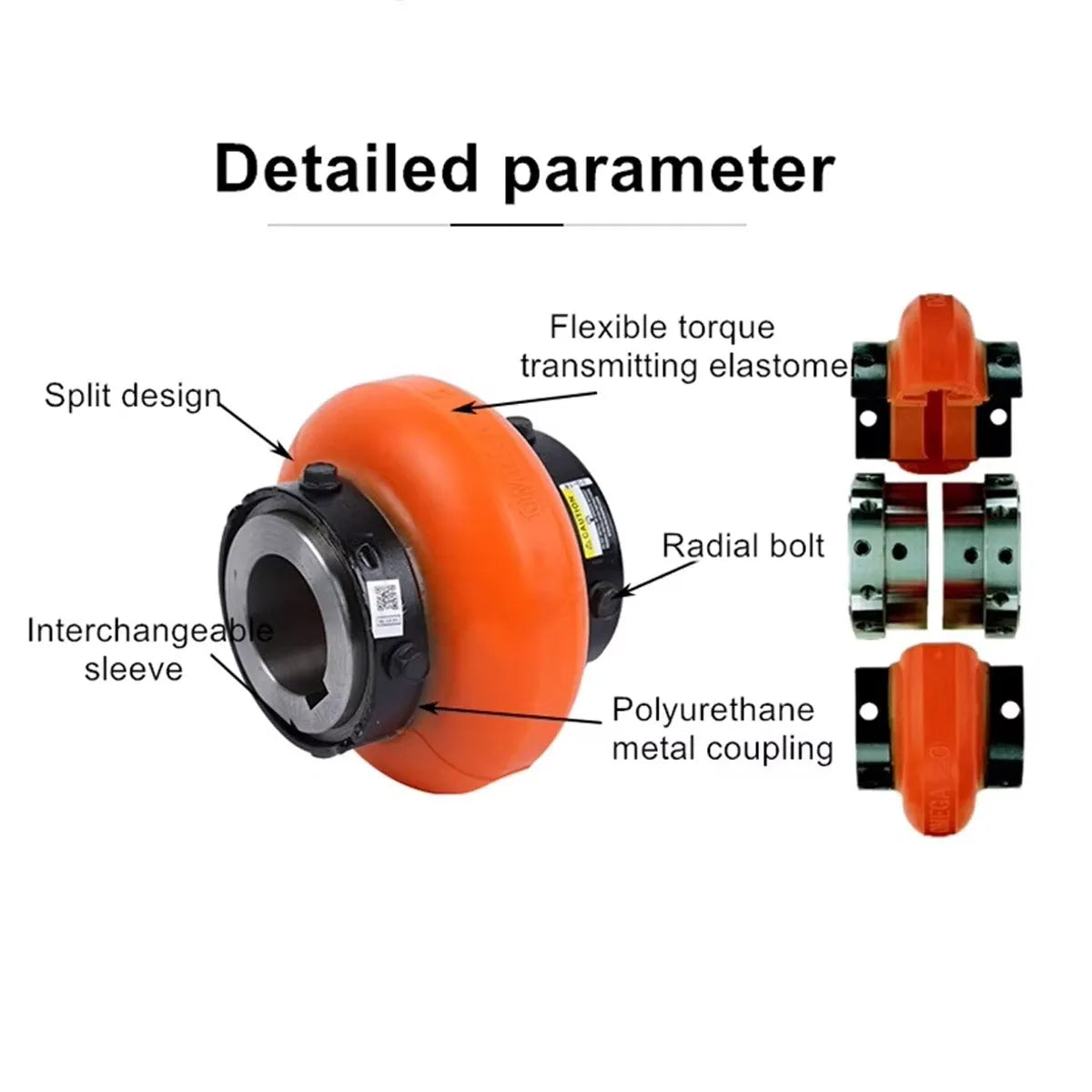 Element Coupling 7300055 Fits Omega Rexnord-Falk Elastomer Coupling Flexible Coupling E70-M-BeeSpareParts
