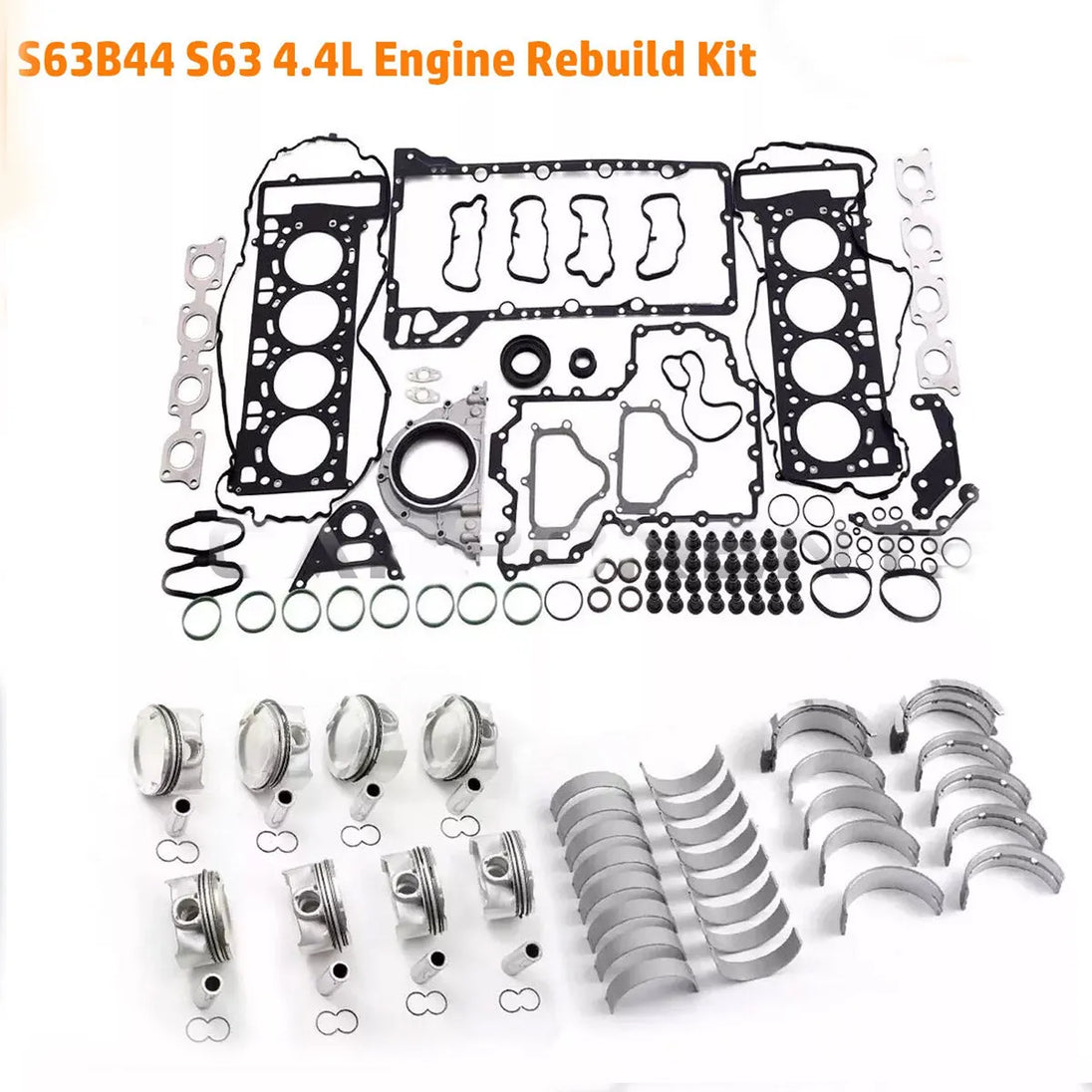 Engine Overhaul Pistons Bearings Seals Kit for BMW X5 X6 M E70 E71 4.4T S63B44A-BeeSpareParts