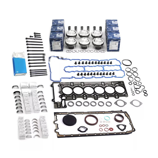 Engine Overhaul Pistons Gasket Rebuild Kit for BMW 335i 535i 740i E90 E92 E88 E60 E71 F02 X6 N54B30 3.0L 2979CC L6 Turbocharged-BeeSpareParts