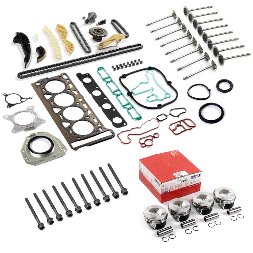 Engine Overhaul Rebuild Kit Pistons Rings Valves Seals Head Bolts for Volkswagen GTI Audi A4 2.0 TFSI CDN CCZ CCTA CAEB-BeeSpareParts