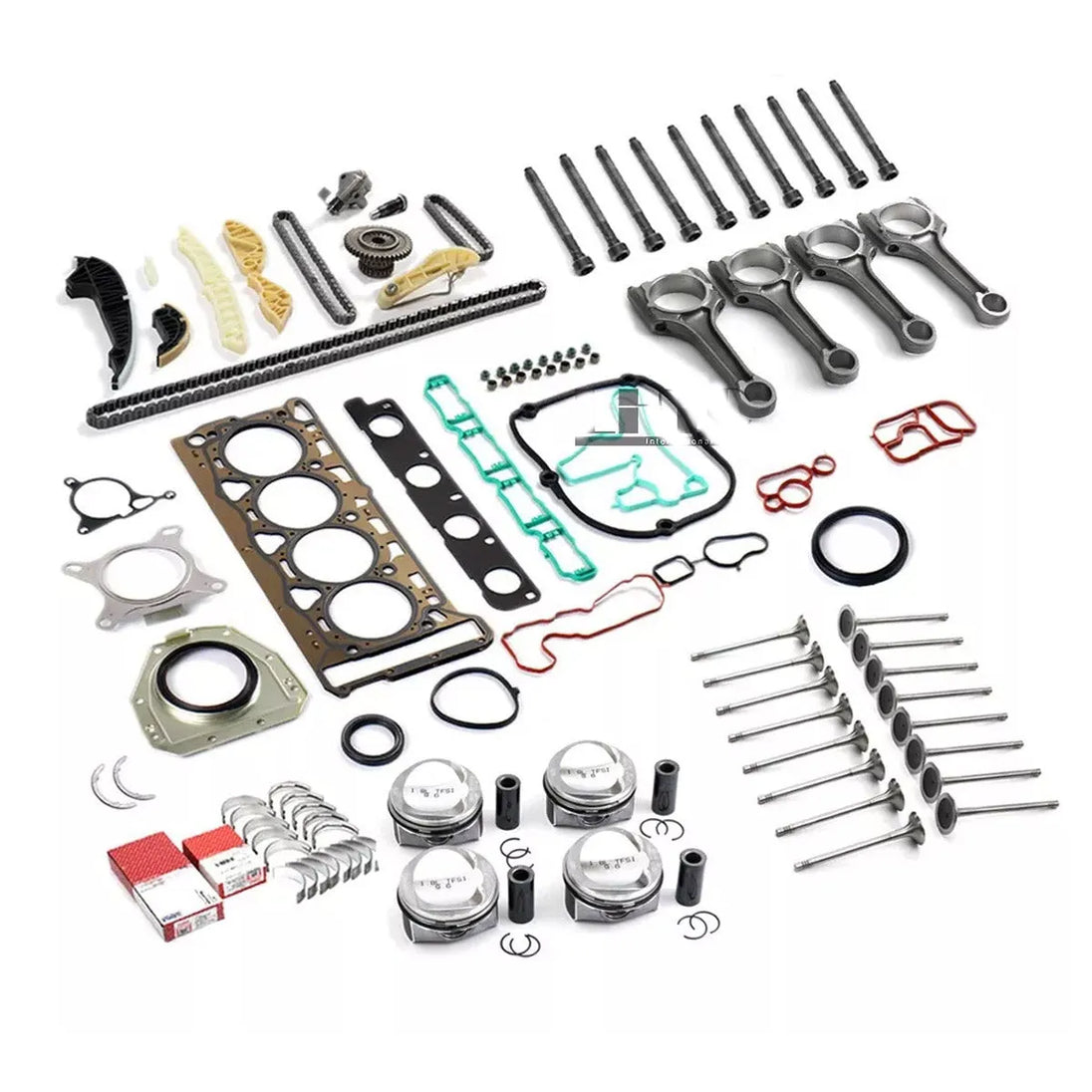 Engine Rebuild Conrod Kit Oversized Φ83mm for Audi VW 1.8 TSI CDH CDA EA888 Gen2-BeeSpareParts